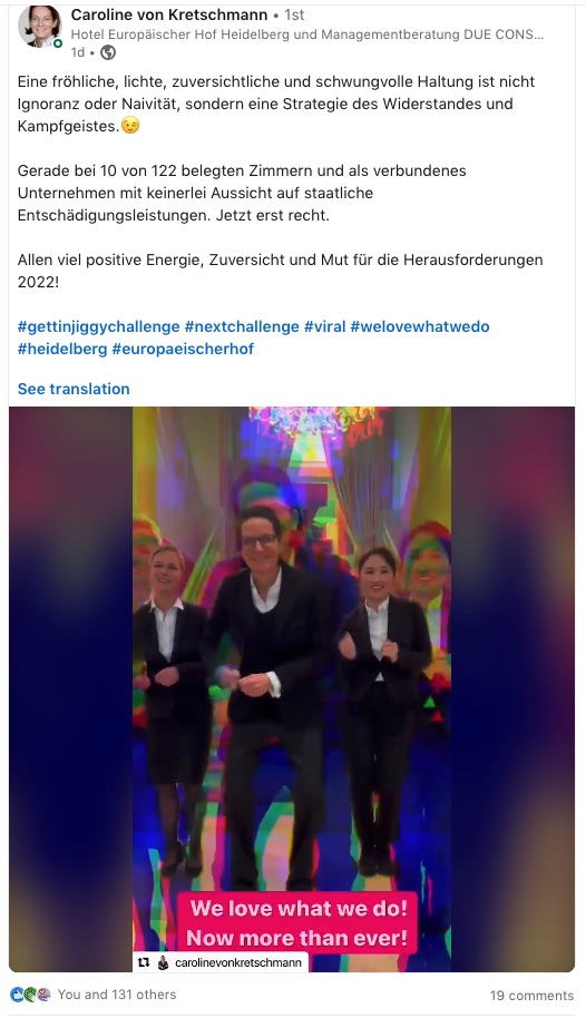 Caroline von Kretschmann tanzt gegen die Krise an